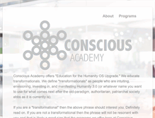 Tablet Screenshot of consciousacademy.com